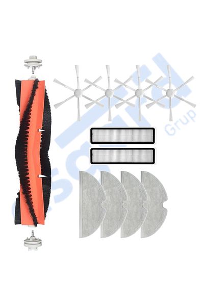 Asgard Grup Dreame D9,D9 Max,L10 Pro,D9 Pro Compatible 1 Main Brush 4 Side Brushes 2 Filters 4 Mops