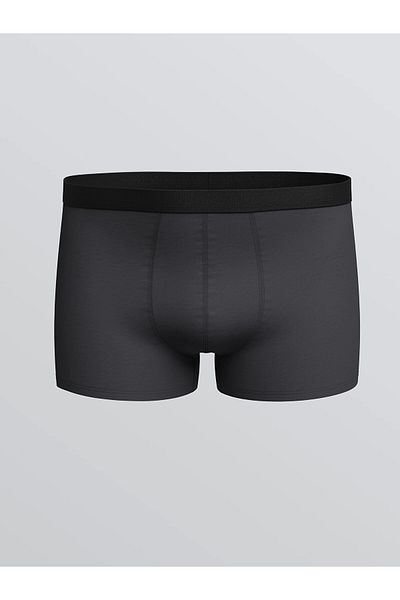 LC Waikiki Γκρι Standard Fit Βαμβακερά εύκαμπτα ανδρικά μποξεράκια 3 τεμαχίων