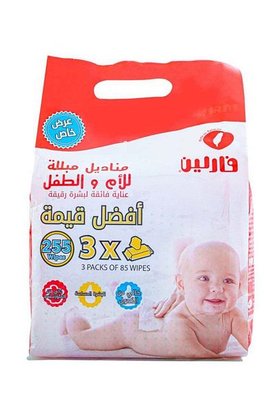 FARLİN Moisture Baby Wet Wipe, 3x85 Sheets