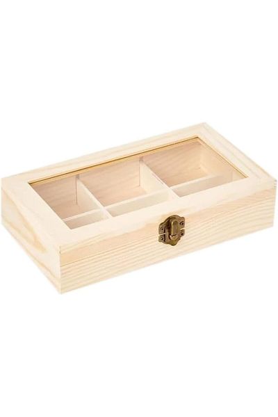 NEXIFY Tea Bag Organizer Storage Box Tea Storage Chest Case Wooden Tea Bag Sorter Jew