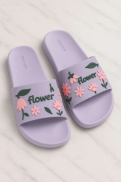 GEZER Pink Pool Stylish Summer Seaside Garden Slippers