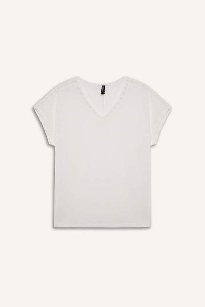 DeFacto New Season V-Neck Short Sleeve T-Shirt