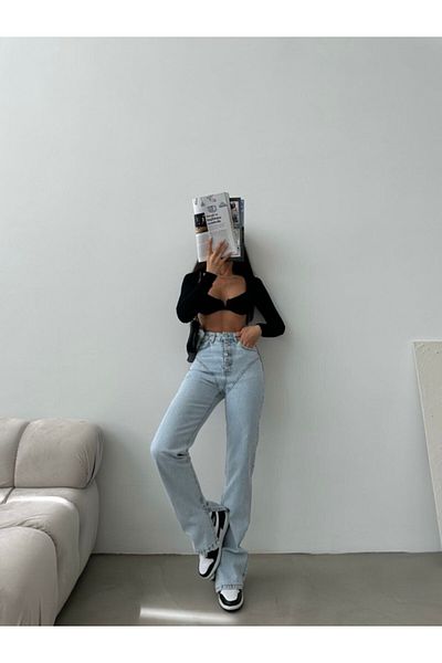 DENİKK Trend Special Design Pantaloni Palazzo cu picioare largi și model confortabil 30