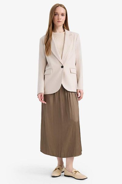 DeFacto A-Line Satin Maxi Skirt D2139Ax25Sp