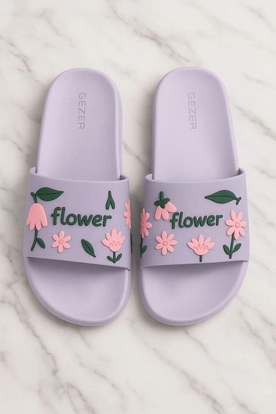 GEZER Pink Pool Stylish Summer Seaside Garden Slippers