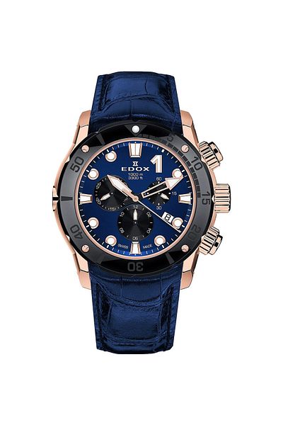 Edox Ανδρικό ρολόι Edox 10242-TINR-BUIRN, Quartz, 45mm, 100ATM