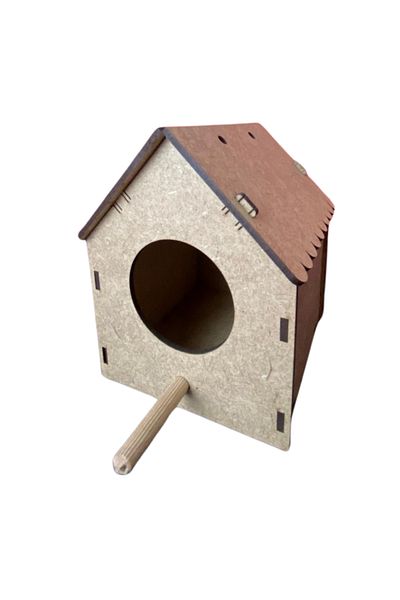 WoodenZoo Wooden Bird House Nest, Hobby, Gift, Painting Raw Mdf (for Activities)