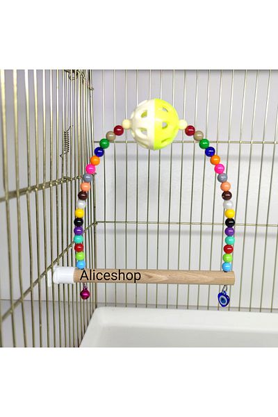 aliceshop لعبة المنصة مع جرس الببغاء السلطان