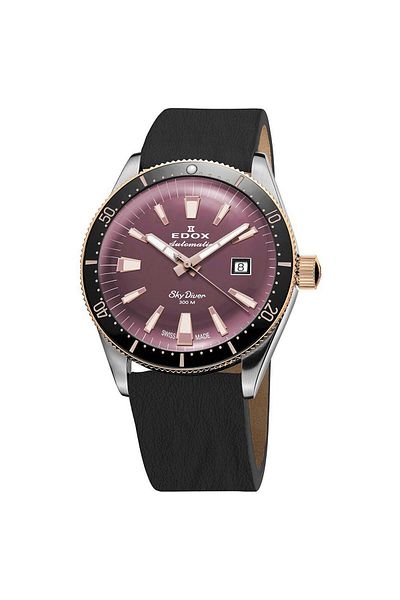 Edox Ceas de damă Edox 80131-357RNRC-VIO, Automat, 38mm, 30ATM
