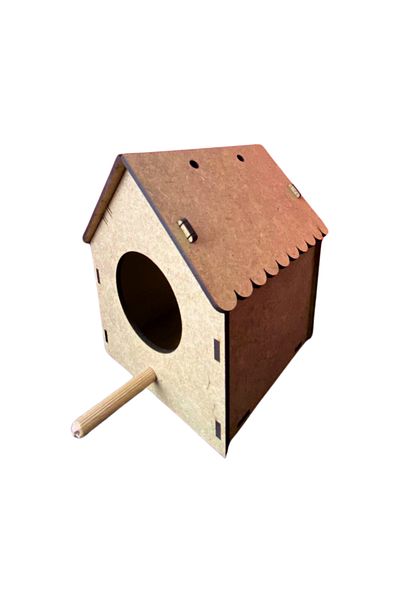 WoodenZoo Wooden Bird House Nest, Hobby, Gift, Painting Raw Mdf (for Activities)