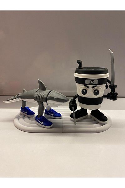 smilechild Tralalero Tralala and Cappuccino Assassino Joints Movable Figures 9-14 cm