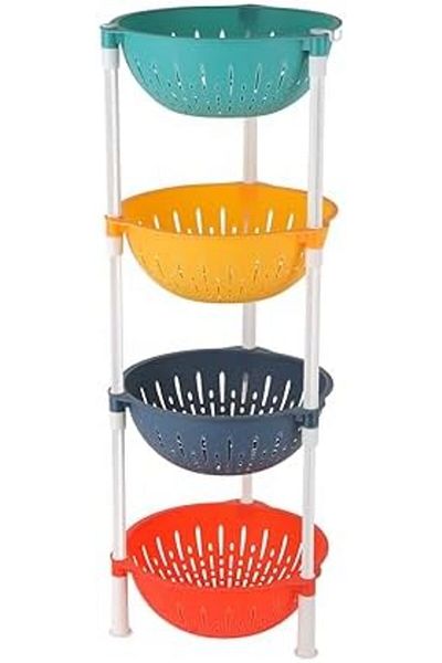 NEXIFY Multipurpose Plastic Countertop Dish Rack RF12480 for Kitchen Fruit Vegetables Storage Bas
