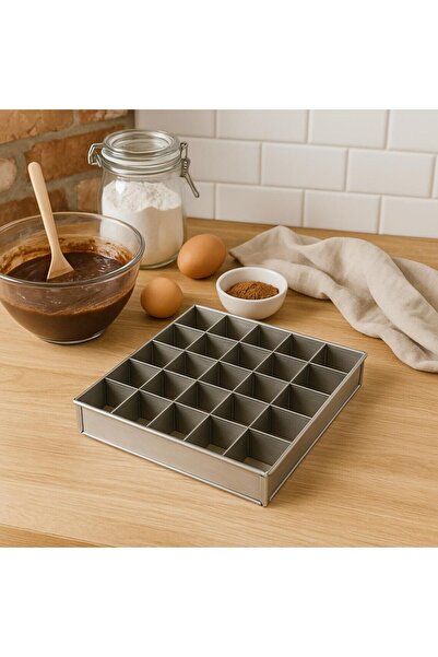 moldchef قالب كيك براوني من مولد شيف قطر 20 × 20 سم 36 شريحة عمق 4 سم