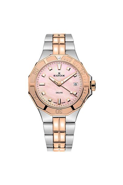 Edox Ceas de damă Edox 53020-357RM-ROR, Cuarț, 38mm, 20ATM