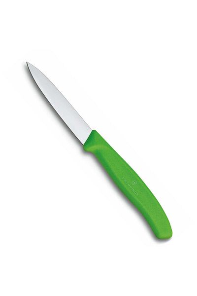 Victorinox Victorinox 6.7606.L114 Swiss Classic Paring 3¼" Straight Spear Point Blade 5/8" Width Green Handle