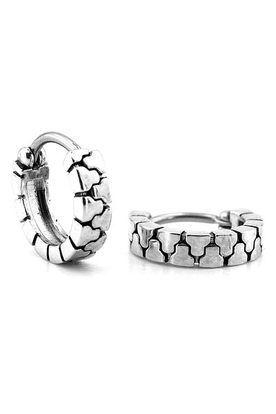 Solfera Zipper Design Stainless Steel Unisex Women Men Earrings Er198