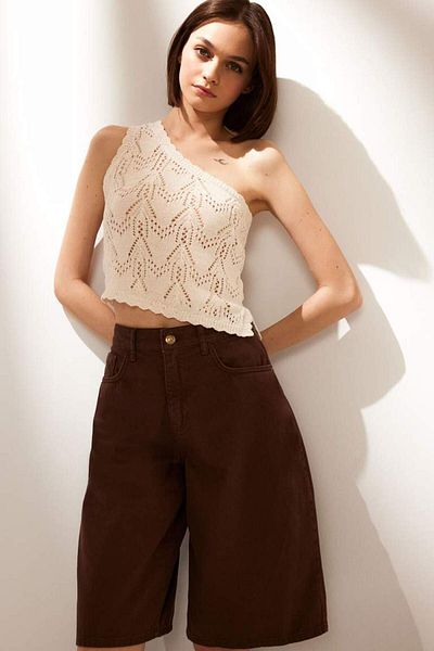 DeFacto New Season Coool Normal Waist Short Leg Gabardine Bermuda