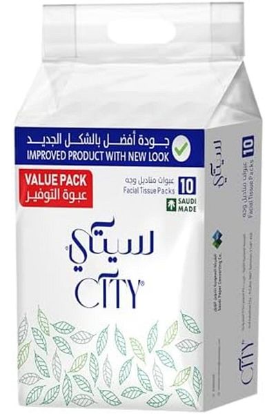 City مناديل وجه سيتي 150 منديل × طبقتين - عبوة من 10 قطع