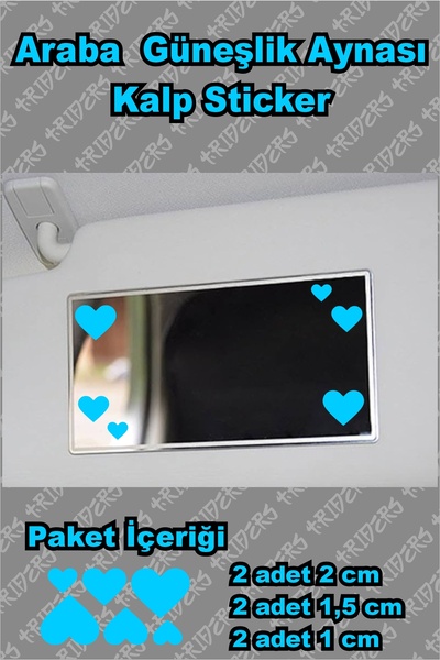 TRİDERS Autocolant pentru oglindă auto inimă Autocolant pentru parasolar