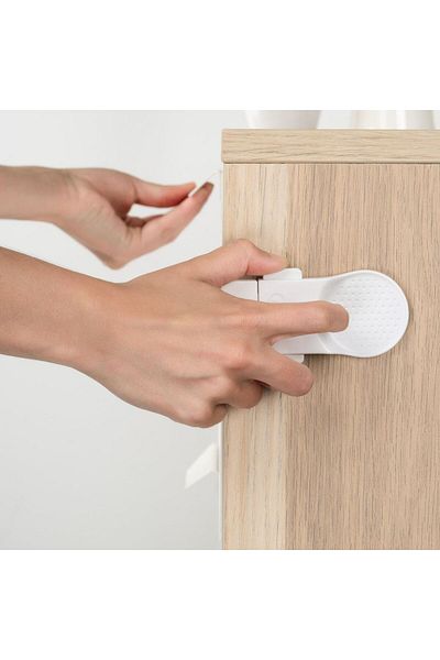 reer Set of 3 Safety Locks for Locking Drawers and Cabinet Doors 71080
