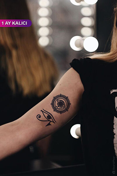 BP Tattoo 1 Ay Kalıcı Ra'nın Gözü ve Güneş Geçici Dövme Tattoo