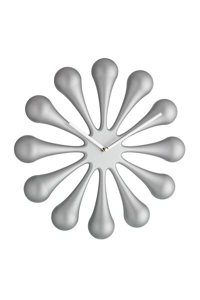 TFA Designer Analogue Wall Clock, Astro Model, Matte Metallic Silver, 60.3008