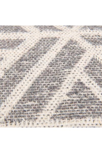 ASPARTAM Wool Rosette Single Blanket - Gray - 150X200 cm