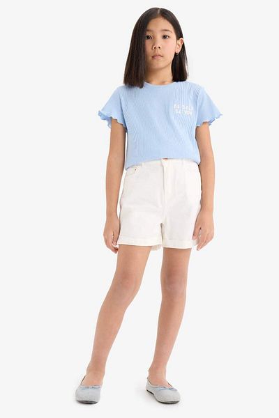 DeFacto Nou sezon pentru fete, slim fit, slim, cu decolteu, imprimat, camisole scurtă