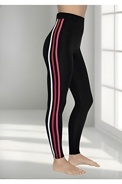 Altınay Women's Three Stripe Cotton Leggings - 90% Cotton (Lilitime)