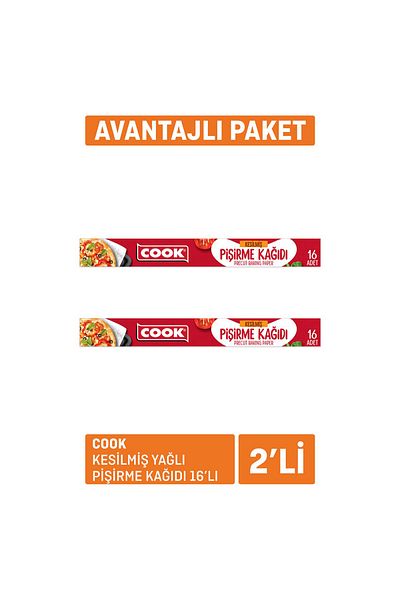 Cookc Cook Cut Oil Cooking Paper 2X16Pcs