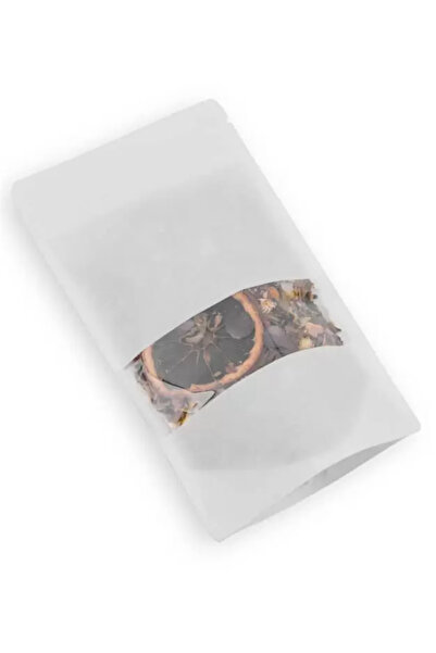 DOYPACK Beyaz Kraft Pencereli Kilitli Doypack 16*27 - 500 GR - (50 ADET)