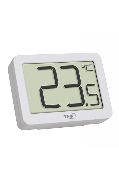 TFA Digital Room Thermometer, With Magnetic Holder, White, 30.1065.02