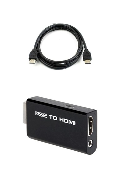 Temiz Pazar Ps2 To Hdmi Tv Kablosu Çevirici Dönüştürücü Adaptör + HDMİ kablo ...