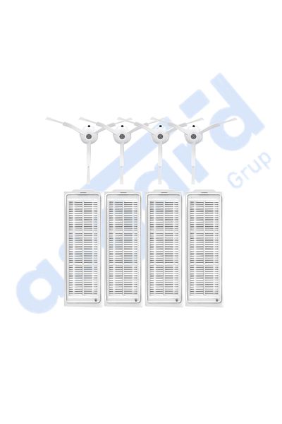 Asgard Grup Xiaomi Mop 2 Pro (Mjst1Shw) -Mop 2 Lite Compatible 4 Side Brushes 4 Filters
