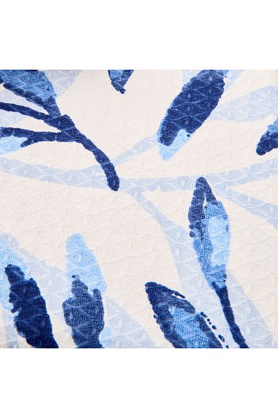 MATMEL Palmatum Double Pique - White / Blue - 200X220 cm