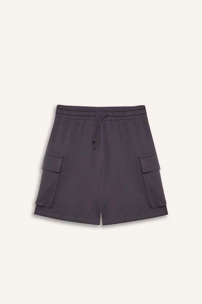 DeFacto New Season Girls' Elastic Waist Cargo Pocket Shorts