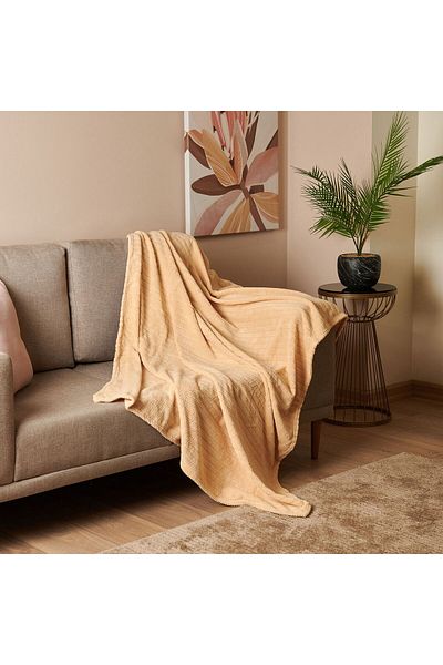 ASPARTAM Wellsoft Sofa Shawl - Beige - 120X165 cm