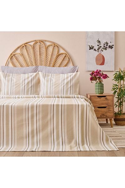 MATMEL Verano Double Pique Set - Gray / Beige