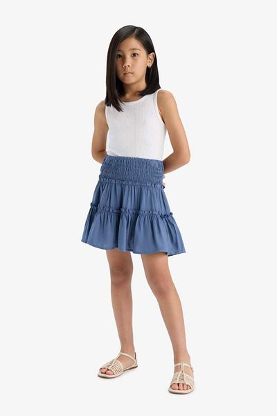 DeFacto Girl's Gipeli Flounced Viscose Skirt