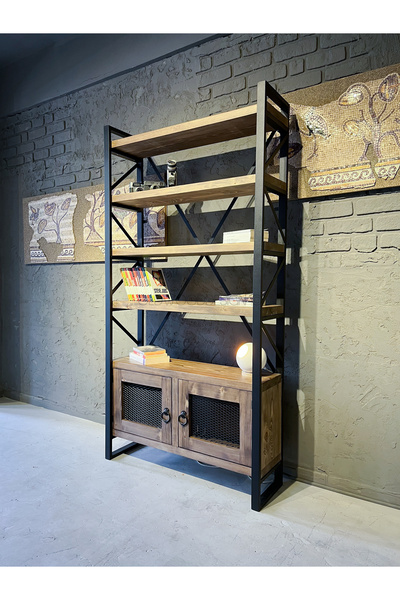 oldwooddesign Siena Masif Ahşap Kitaplık