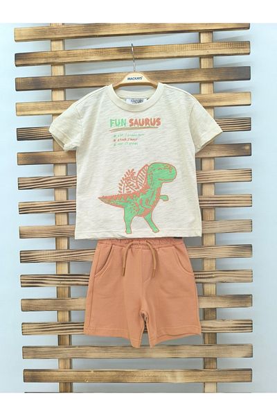 Marka Sensin Kids Mackays Boys' Dinosaur Printed Shorts Set of 2