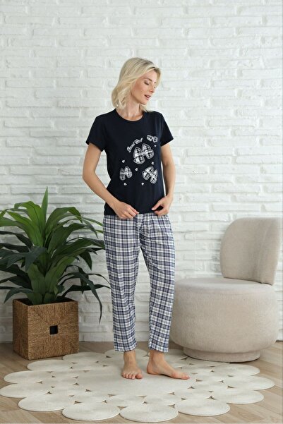 HUBEN Жіночий бавовняний піжамний комплект