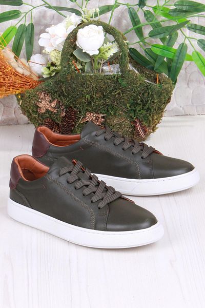 Mehmet Mete 2082 Tkn Comfortable Flexible Genuine Leather Sneaker Men's Shoes