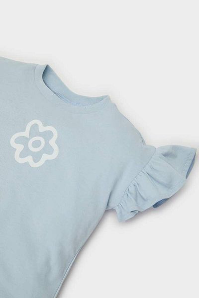 DeFacto New Season Baby Girl Crew Neck Floral Short Sleeve T-Shirt