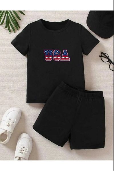 Cevval Set tricou și pantaloni scurți pentru copii