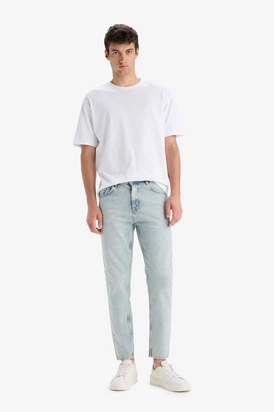DeFacto Nou sezon 100% bumbac anii 90 Slim Fit Slim Fit Talie înaltă Blugi cu picioare înguste Lavabil