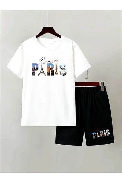 Cevval Set tricou și pantaloni scurți pentru copii