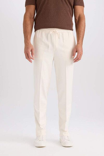 DeFacto New Season Summer Fabric Jogger Pants with Laced Waist, Elastic Straight Legs and Pockets