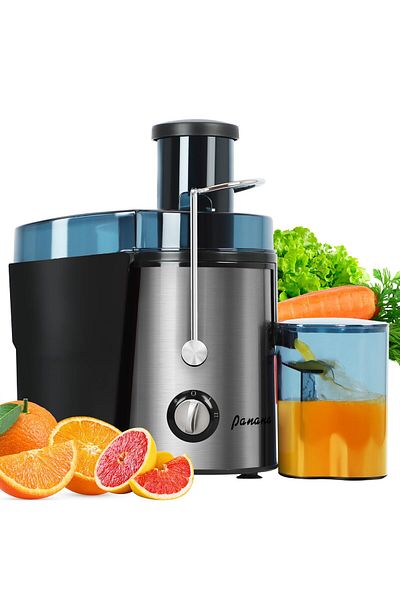 HTH Household Electric Juicer with 3 Speed Modes 1200 mL Large Capacity Pulp Container Anti Drip Design