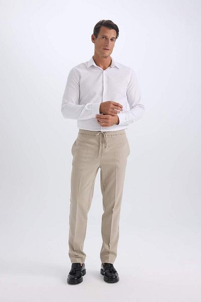 DeFacto New Season Summer Fabric Jogger Pants with Laced Waist, Elastic Straight Legs and Pockets